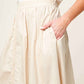 LAYTON CREAM WOVEN MIDI SKIRT