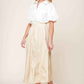 LAYTON CREAM WOVEN MIDI SKIRT