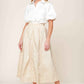 LAYTON CREAM WOVEN MIDI SKIRT