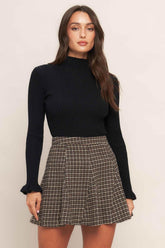 HOUND FLARE TWEED WOVEN SKIRT - GiFTiFY