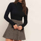 HOUND FLARE TWEED WOVEN SKIRT