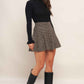 HOUND FLARE TWEED WOVEN SKIRT