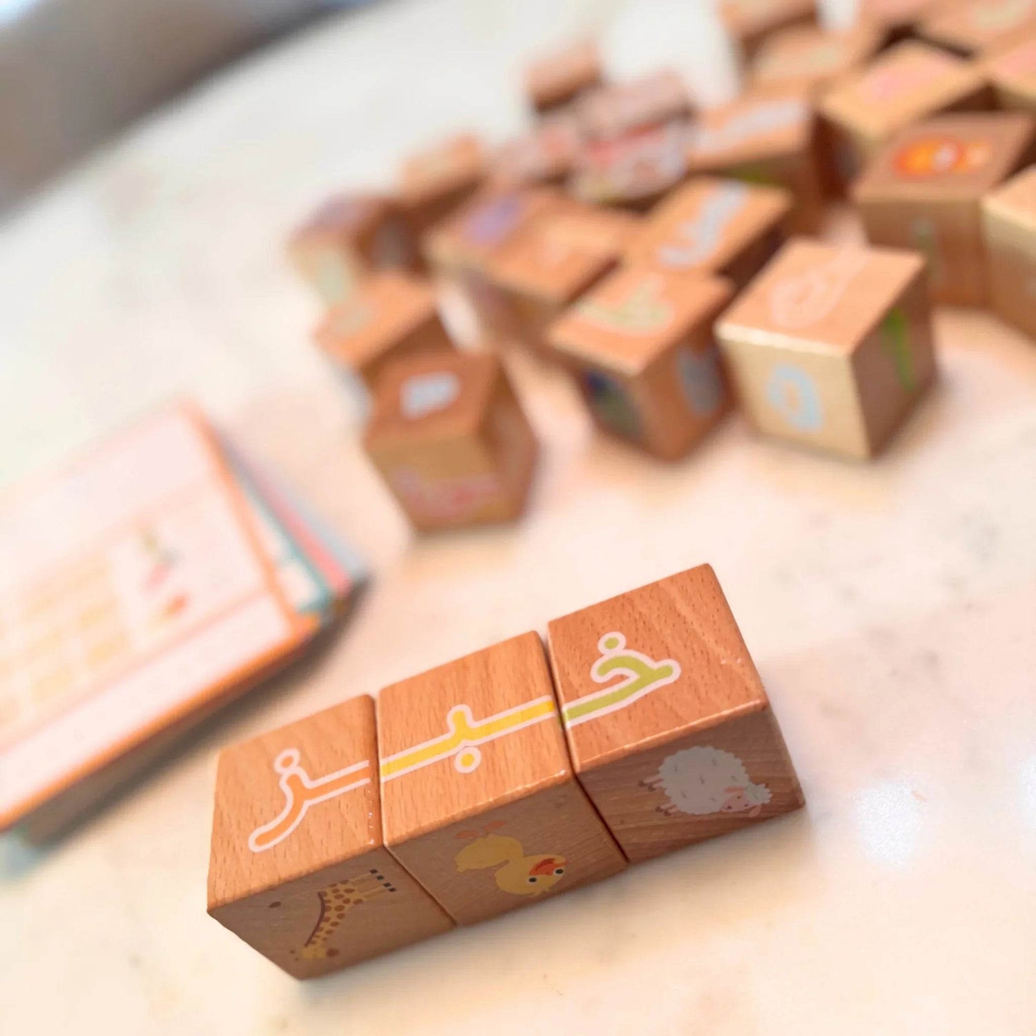 My First ARABIC ALPHABET Blocks with Dry Erase Activity Cards - GiFTiFY