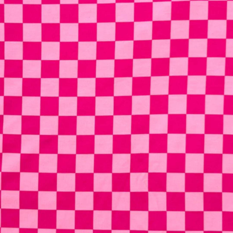 Ruffle Dress Long Sleeve Pink Checker by Khlobe