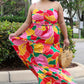Miss Miami Plus Size Multi Color Dress