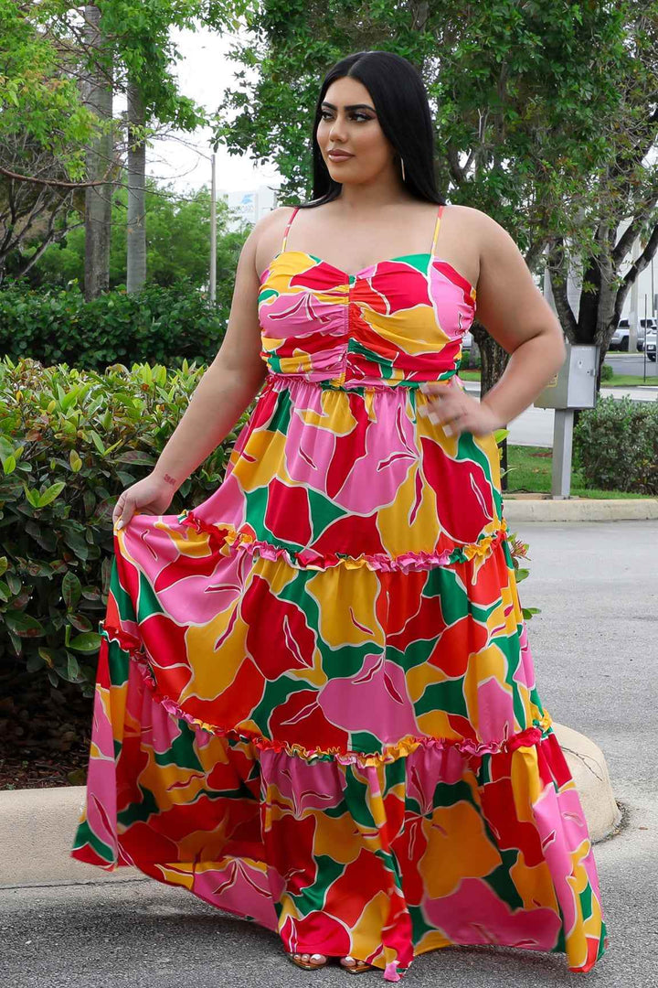 Miss Miami Plus Size Multi Color Dress - GiFTiFY