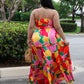 Miss Miami Plus Size Multi Color Dress