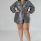 Gracie Babe - Semi stretch Sequin Romper - Plus Size