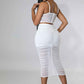 Meshy Days Ruched High Waisted Skirt Set