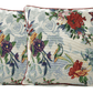 DaDa Bedding Elegant Tropical Paradise Birds Floral Tapestry Throw Pillow Covers 16" (18116) DaDalogy Bedding Collection