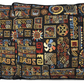 DaDa Bedding Ethnic Ornaments Geometric Black Tapestry Throw Pillow Covers 16" (18118) DaDalogy Bedding Collection