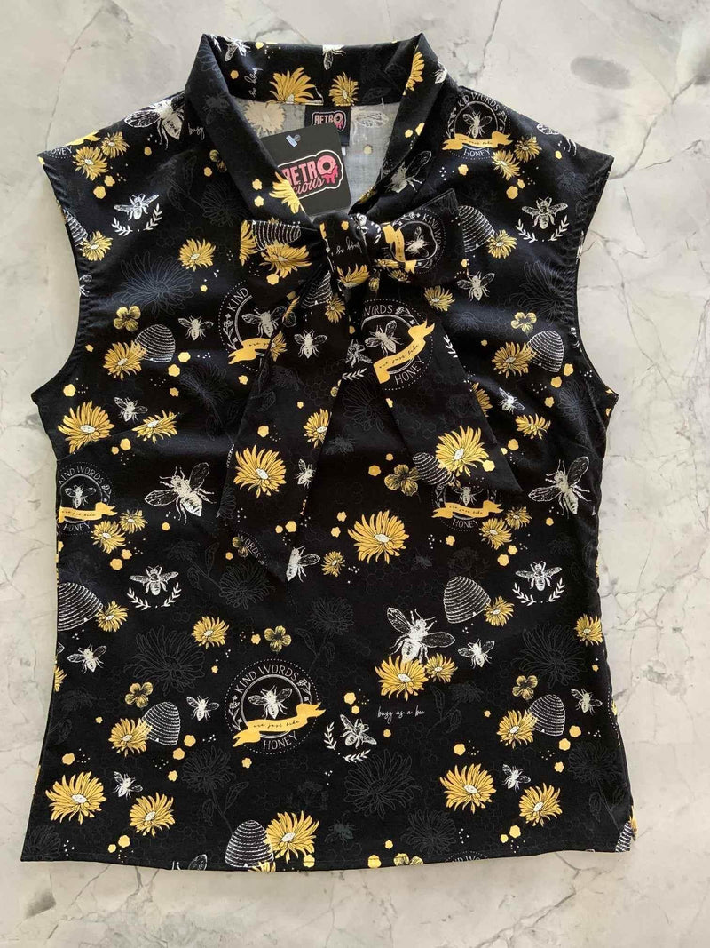 Bee Kind Bow Top Shirts & Tops by Retrolicious