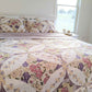 DaDa Bedding Wisteria Cottage Roses Floral Lightweight Quilted Bedspread Set (HS-1003)