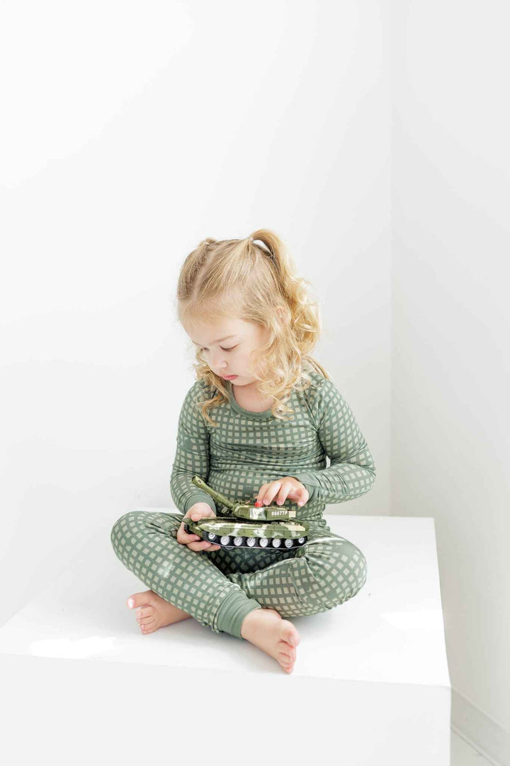 Desert Storm Plaid 2-Piece Set