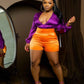 So Crazy In Love Purple and Orange Romper