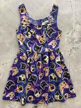 Galaxy Cats Shorter Length Fit & Flare Dress - Small Only! - GiFTiFY