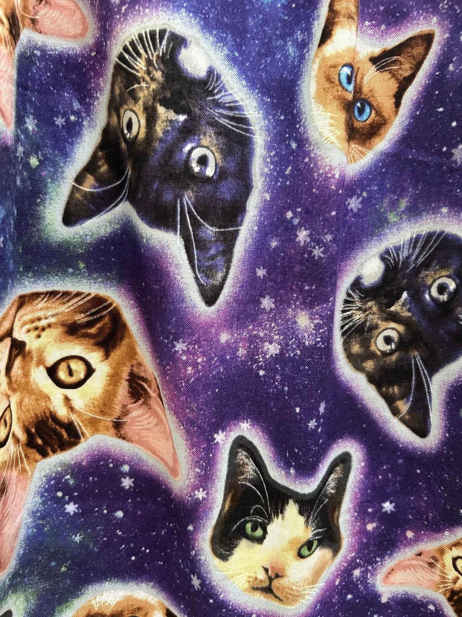 Galaxy Cats Shorter Length Fit & Flare Dress - Small Only! - GiFTiFY