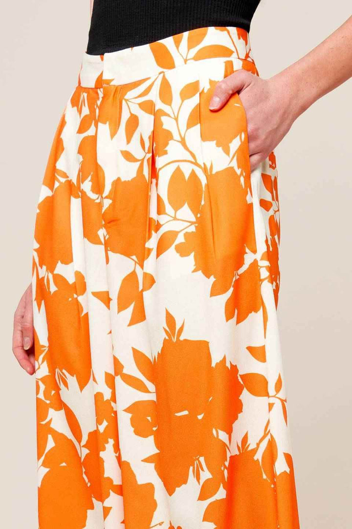 TIME FOR ORANGE TEA WOVEN PANTS - GiFTiFY
