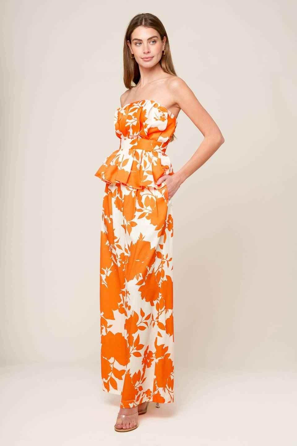 TIME FOR ORANGE TEA WOVEN PANTS - GiFTiFY