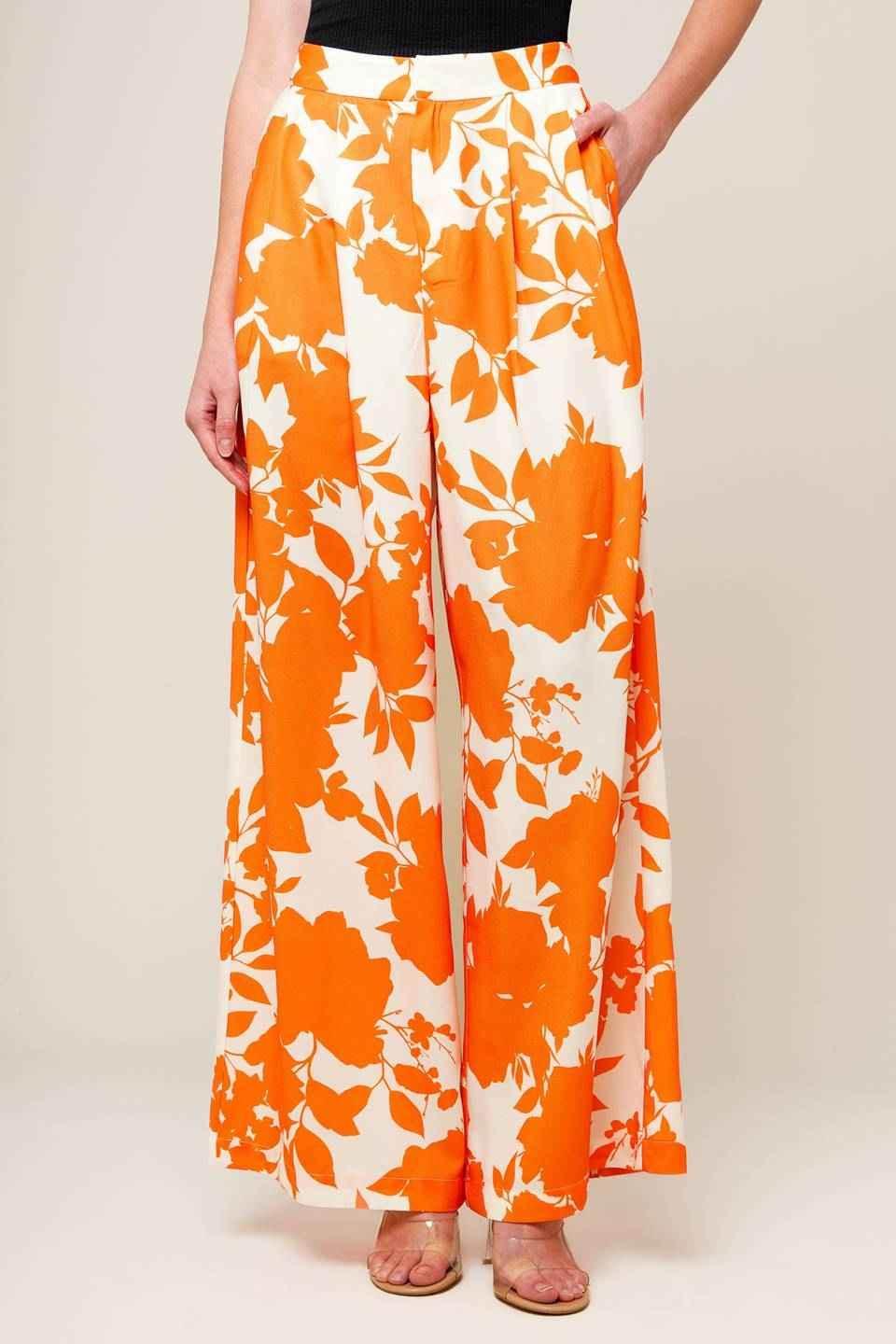 TIME FOR ORANGE TEA WOVEN PANTS - GiFTiFY