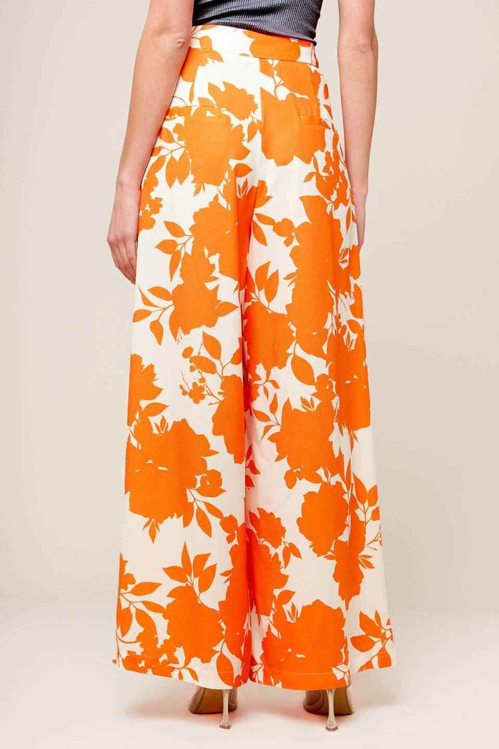 TIME FOR ORANGE TEA WOVEN PANTS - GiFTiFY