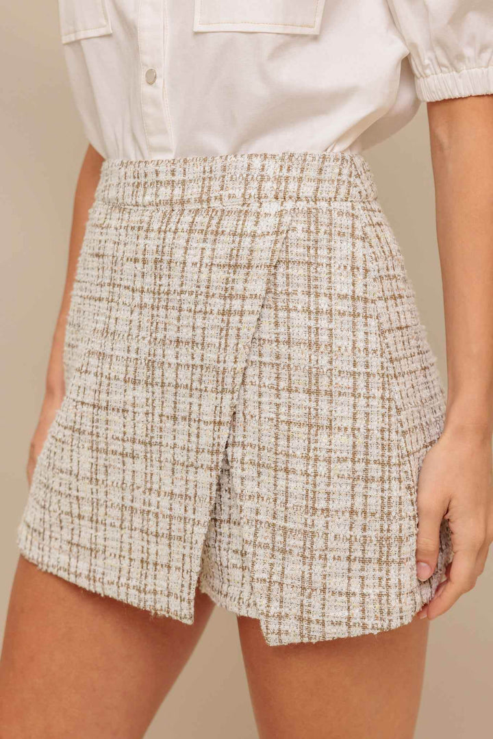 MODERN BALANCE WOVEN TWEED SKORT - GiFTiFY