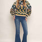 CHEER YOU ON JACQUARD SWEATER TOP