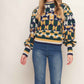 CHEER YOU ON JACQUARD SWEATER TOP