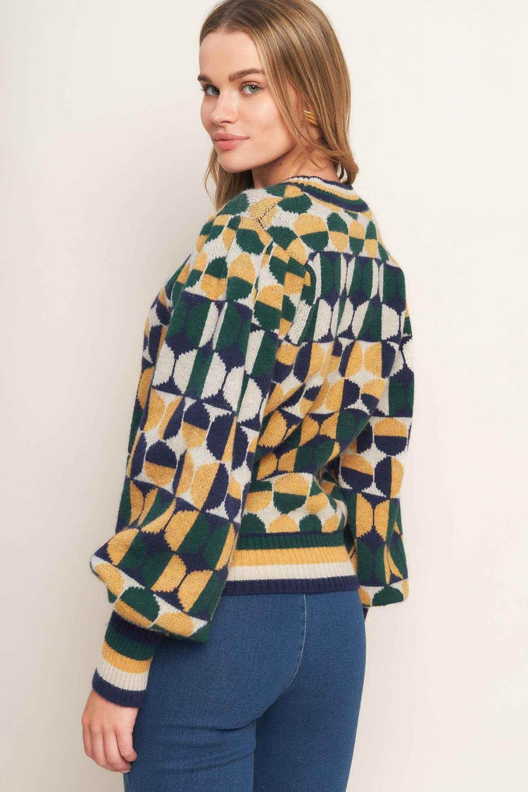 CHEER YOU ON JACQUARD SWEATER TOP - GiFTiFY