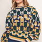 CHEER YOU ON JACQUARD SWEATER TOP