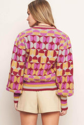 CHEER YOU ON JACQUARD SWEATER TOP - GiFTiFY