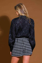 INCREDIBLE LOVE JACQUARD WOVEN TOP - GiFTiFY