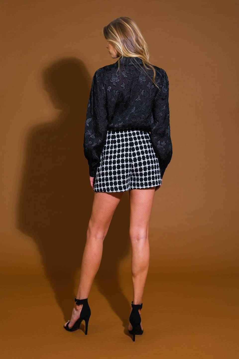 INCREDIBLE LOVE JACQUARD WOVEN TOP - GiFTiFY