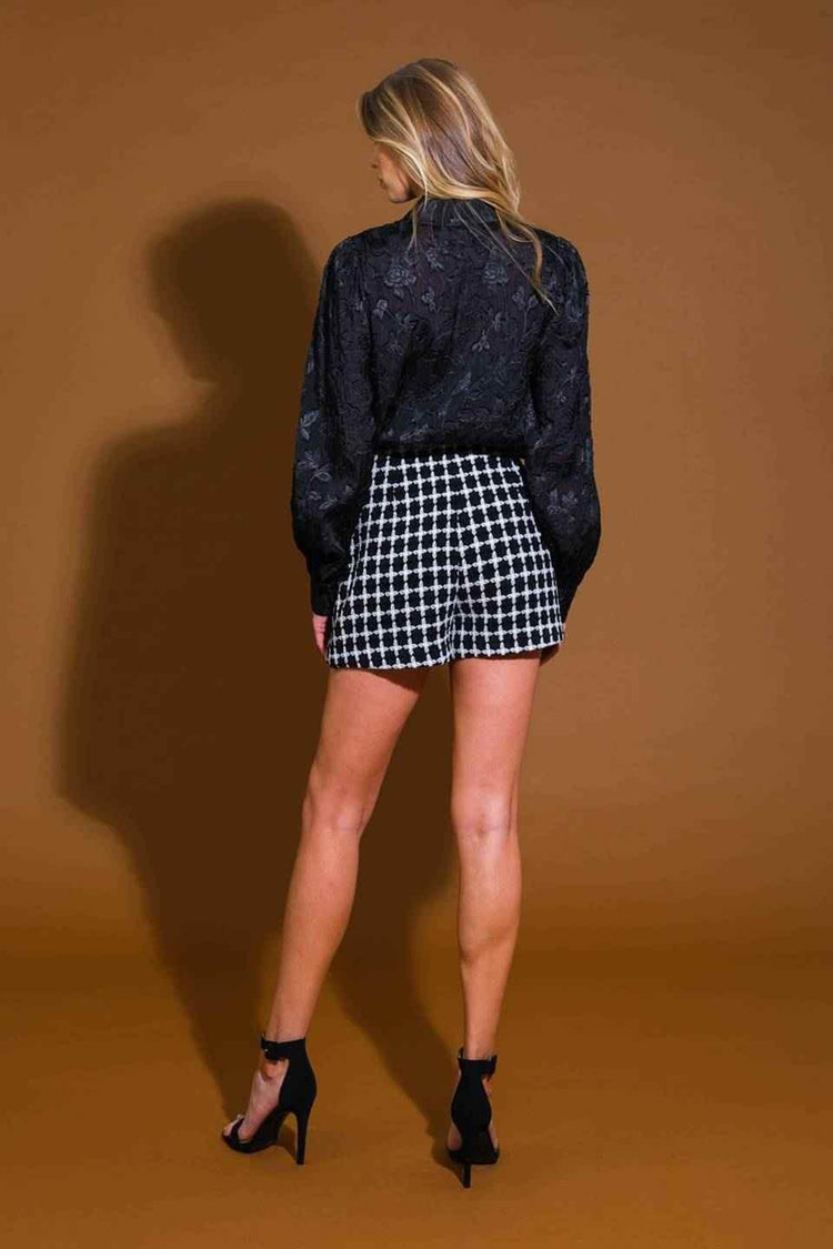 INCREDIBLE LOVE JACQUARD WOVEN TOP - GiFTiFY