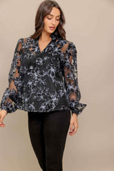 SHARE MY DAY WOVEN ORGANZA TOP - GiFTiFY