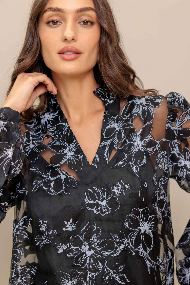 SHARE MY DAY WOVEN ORGANZA TOP - GiFTiFY