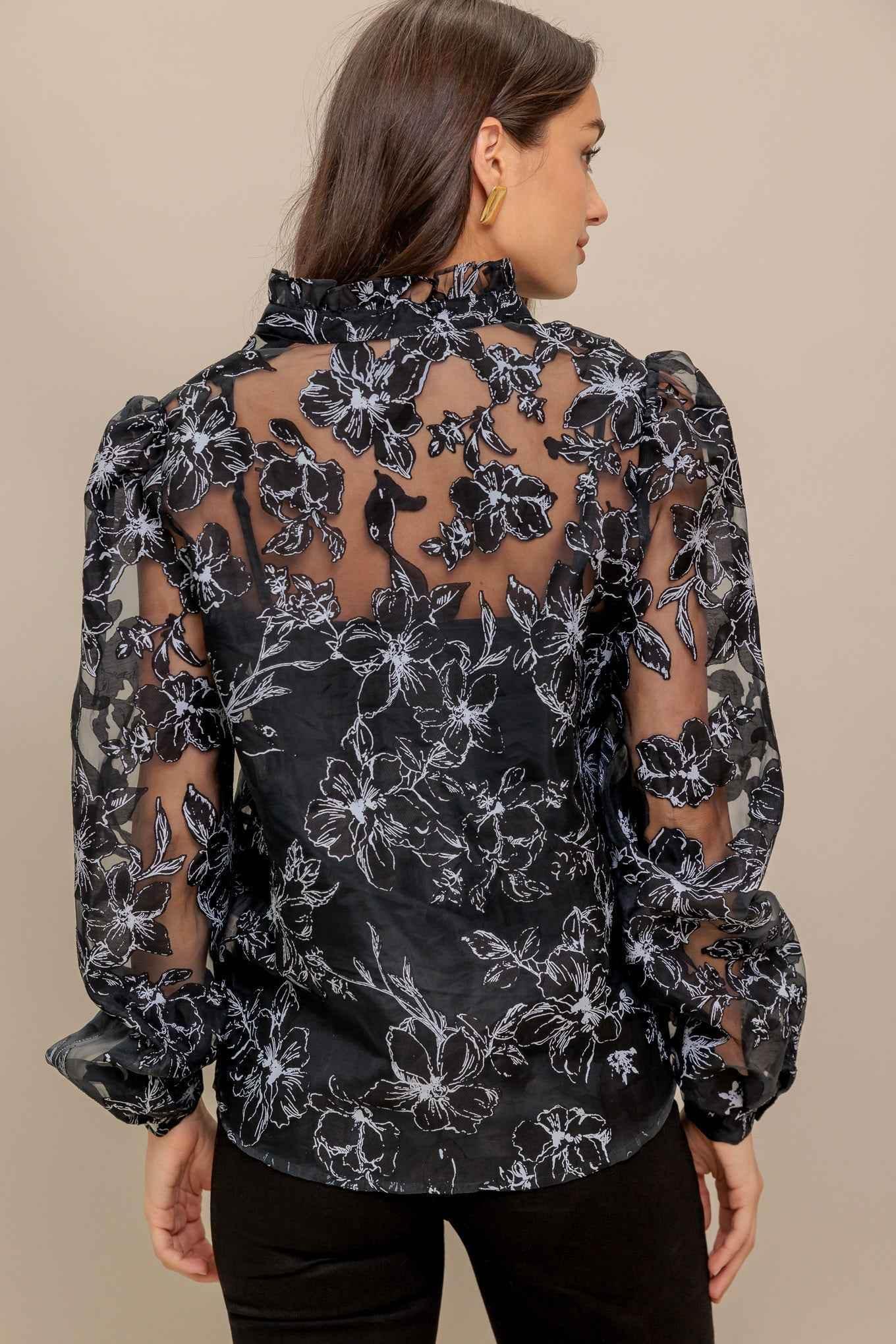 SHARE MY DAY WOVEN ORGANZA TOP - GiFTiFY