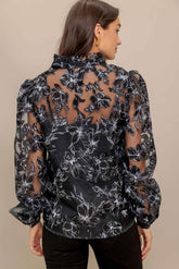 SHARE MY DAY WOVEN ORGANZA TOP - GiFTiFY