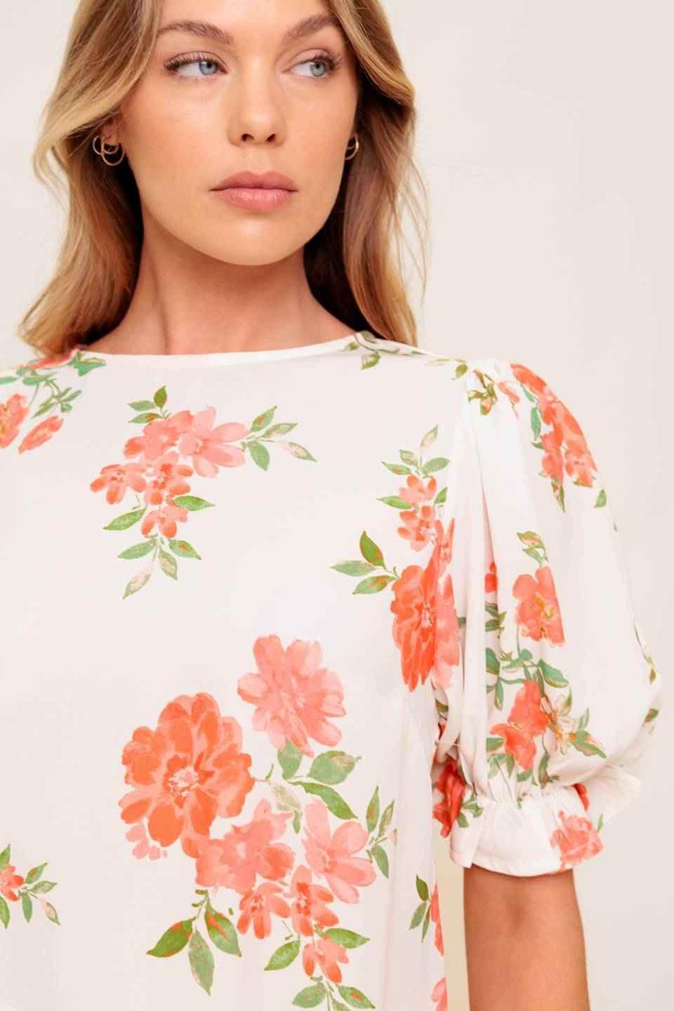 LOVELY DAYS IVORY WOVEN TOP - GiFTiFY