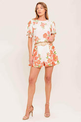 LOVELY DAYS IVORY WOVEN TOP - GiFTiFY