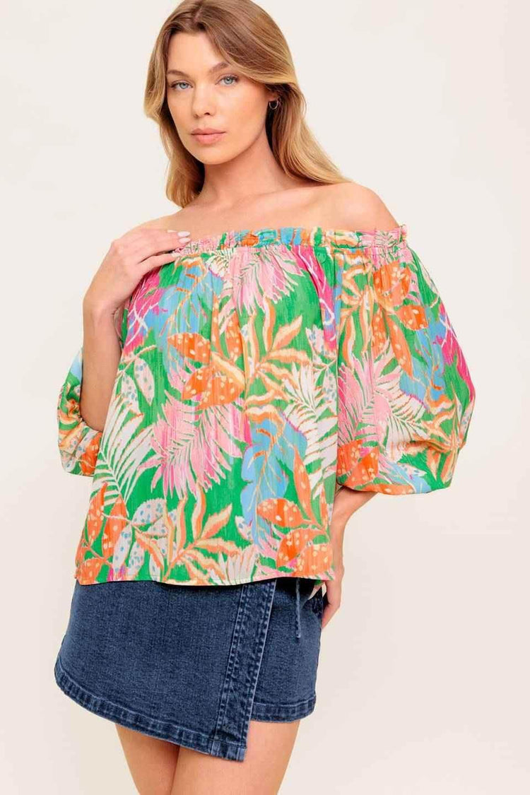 LOVING VOW GREEN WOVEN TOP - GiFTiFY