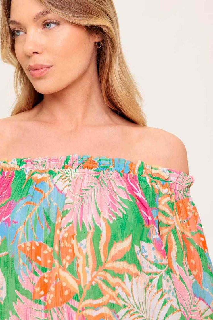 LOVING VOW GREEN WOVEN TOP - GiFTiFY