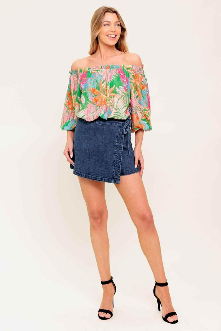 LOVING VOW GREEN WOVEN TOP - GiFTiFY