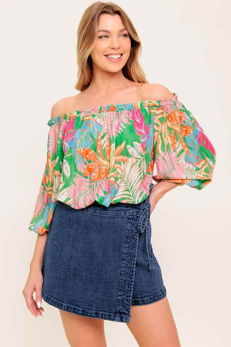 LOVING VOW GREEN WOVEN TOP - GiFTiFY