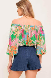 LOVING VOW GREEN WOVEN TOP - GiFTiFY