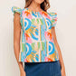 VACATION STATE OF MIND WOVEN TOP