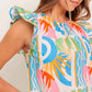 VACATION STATE OF MIND WOVEN TOP