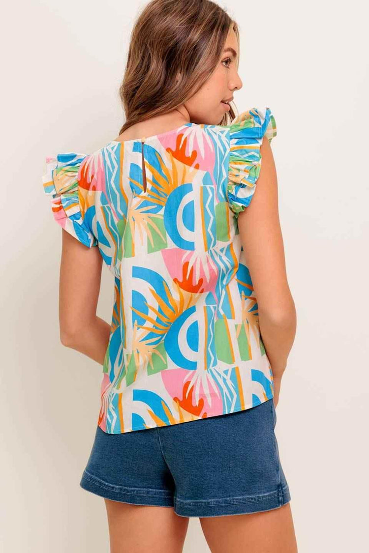 VACATION STATE OF MIND WOVEN TOP - GiFTiFY