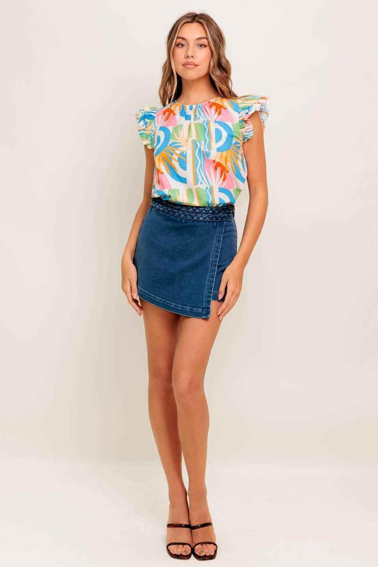 VACATION STATE OF MIND WOVEN TOP - GiFTiFY