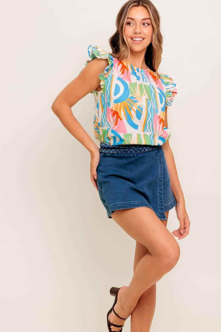 VACATION STATE OF MIND WOVEN TOP - GiFTiFY